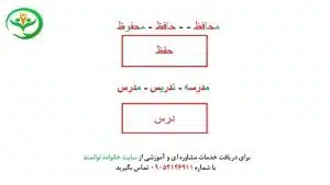 آموزش کلمات هم خانواده کلاس دوم