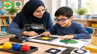 آموزش به کودکان کم بینا